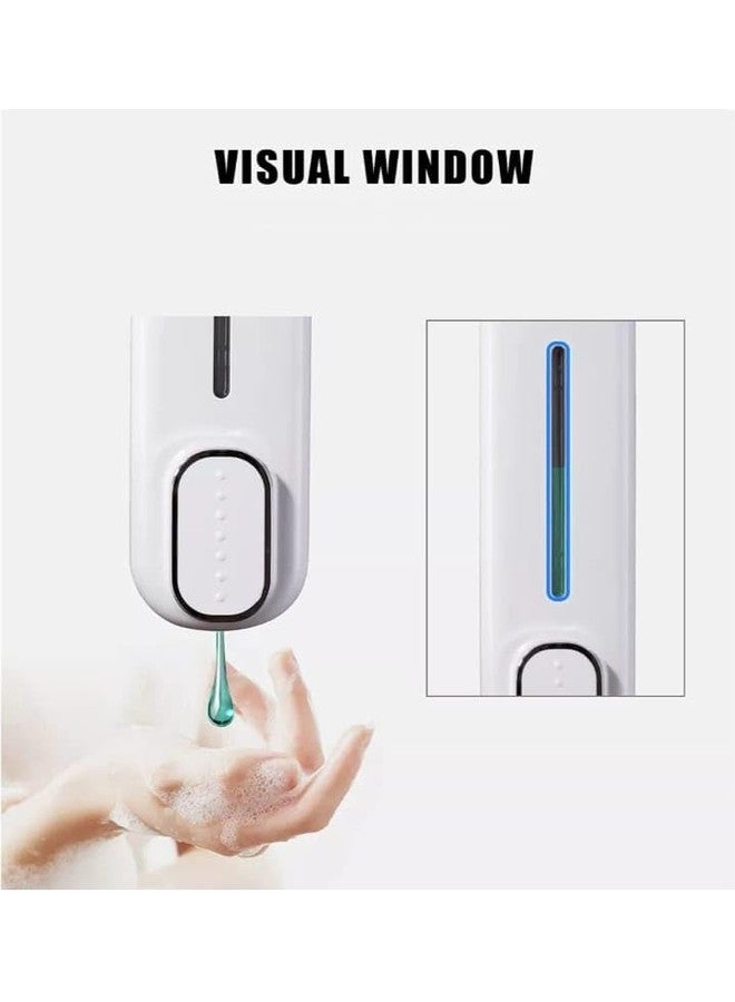 NISHWARE ABS Wall Mounted Hand Soap Dispenser | Multipurpose Liquid Dispenser for Hand Wash, Shampoo, Gel Dispenser for Bathroom (350 ML) White Set of 3 - Image 5